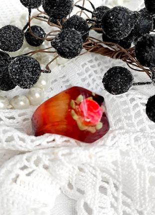 Винтаж!🌹перстень ссср оргстекло ручная работа плексигласс советский кольцо колечко...