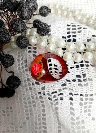 Винтаж!🌹перстень ссср оргстекло ручная работа плексигласс советский кольцо колечко...