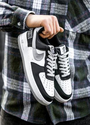 Мужские кроссовки nike air force 1 low suede black grey 42-44-45