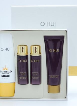 Люксовий набір з санскріном ohui day shield perfect sun black spf 50+/pa++++, 50 мл