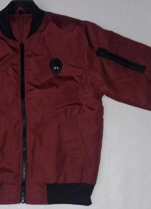 Дитяча куртка-бомбер 116-140 одеська швейка плащівка матова+ синтепон 100 розміри 116-122-128-134-140 це