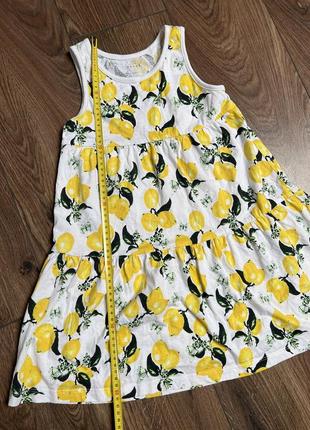 Очень красивое платье с лимонами летнее яркое платье свободного кроя 8р с лимонами5 фото