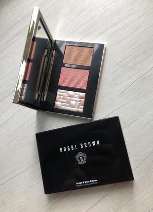 Новинка роскошная палитра контуринг люкс bobbi brown sculpt &amp; glow7 фото