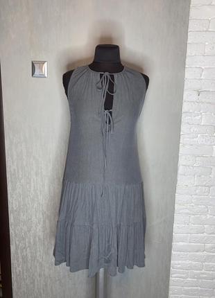 Ярусное платье миди платье zara, s