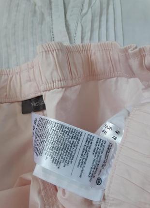 Актуальная стильная хлопковая юбка миди на резинке в нежно розовом цвете, yessica,  p  46-488 фото