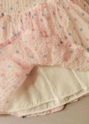 Нежное платье для девочки с цветочком розовое5 фото
