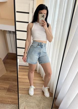 Нові джинсові шорти zara модель mom fit2 фото