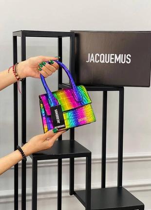 Сумка цветная женская в стиле jacquemus сумка маленькая жакмюс кросс-боди клатч хамелеон