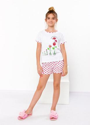 Комплект спальный для девочки (подростковый) (футболка+шорты)
