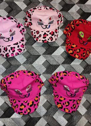 Кепка детская  для девочек 50 р. "леопард" хлопок 22d960