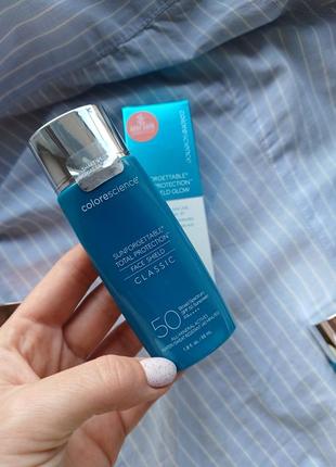 Солнцезащитный крем для лица spf 50 sunforgettable total protection face shield classic colorescience