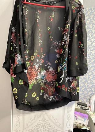Шифонова літня накидка м-л розмір peacoks