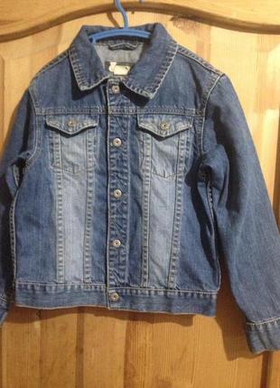 Джинсовая курточка джинсовую h&m 7-8 лет