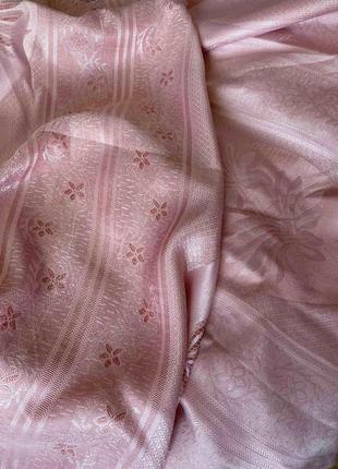 Портьерная ткань розовая с рисунком 2,86*3,46 м. отрез5 фото