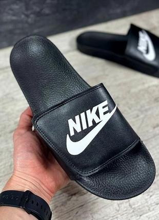 Тапочки кожаные nike1 фото