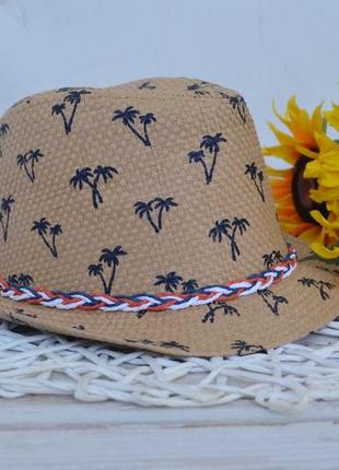 10-14 лет 56 см стильная классика кепка шляпа челентанка для модников lc waikiki вайки пальма5 фото