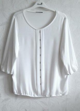Елегантна стрейчева блуза, 52-54, натуральна віскоза й еластан, frank walder
