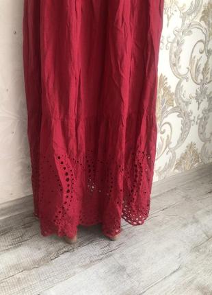 Прошва кружево вибитий вишитий сарафан плаття рішельє модне стильне в підлогу3 фото