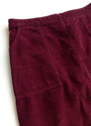 Красивая стильная вельветовая юбка миди из натуральной ткани 100% котон5 фото