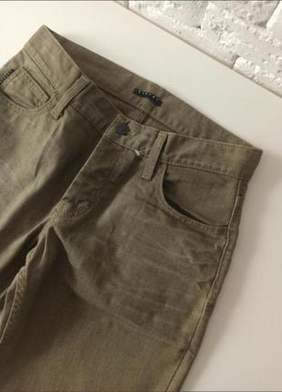 🖤▪️ качественные оливковые шикарные джинсы sisley m s ▪️денім 🖤  джинсы хаки варенки джинсы скидки sale2 фото