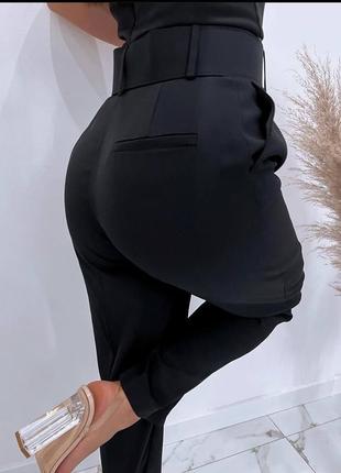 Женские классические брюки с поясом в комплекте2 фото