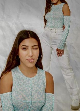 Французский бренд jennyfer футболка блузка кроп топ размер м размерная сетка в карусели8 фото