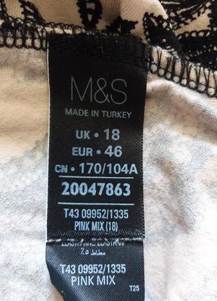 Туника marks & spencer светло-бежевого цвета с черным рисунком 95% вискозы 5% эластана в идеальном состоянии.3 фото