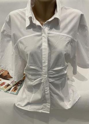 Стильная белая рубашка zara