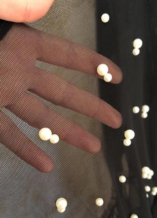 Сукня сітка з перлами zara5 фото