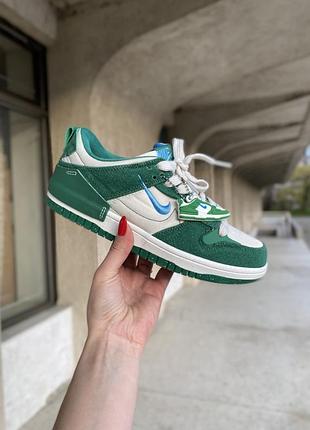 Nike dunk low disrupt 2 phantom green noise, кросівки жіночі найк данк зелені, кроссовки женские найк