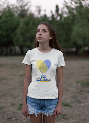 Футболка з патріотичним принтом "i'm ukrainian. серце з відбитків" push it