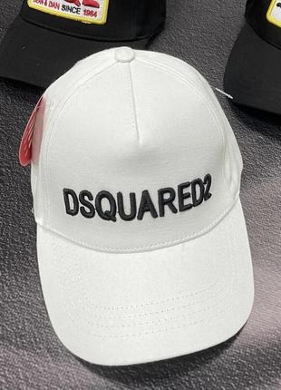 Мужская кепка dsquared белая / дескаверед2 мужские брендовые кепки