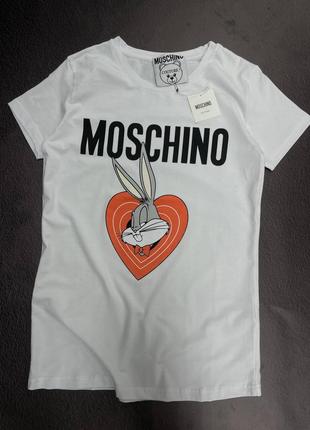 💜есть наложка 💜женская футболка "moschino"💜lux качество 💜2 фото
