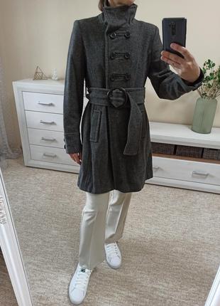 Пальто сіре весна осінь зі змістом вовни