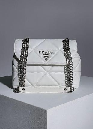 Сумка prada nappa spectrum white