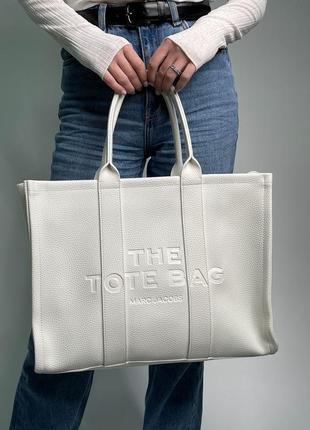 Сумка marc jacobs big tote large white leather