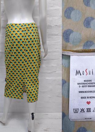 Moshiki элегантная трикотажная юбка из хлопка4 фото