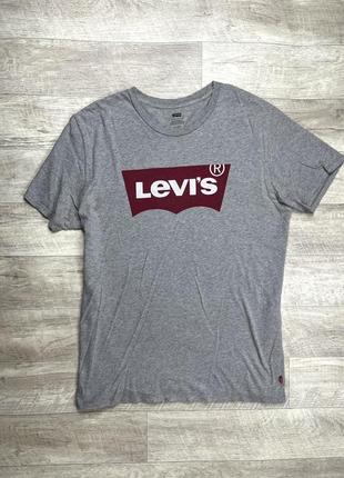 Levi’s san francisco футболка xl размер серая с принтом