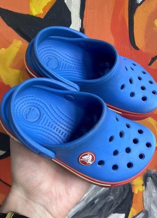 Crocs шлёпанцы c 8/9 25-26 размер детские оригинал хорошие