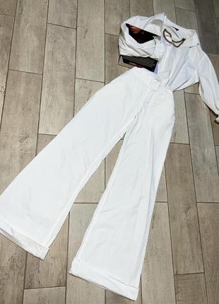 Белые широкие брюки(031)