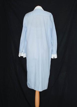 Платье-рубашка рубашкой  прямой крой свободная на пуговицах с длинным рукавом.4 фото