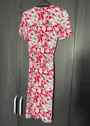 Сукня mango червона з квітковим принтом5 фото