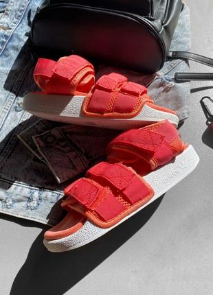 Літні жіночі босоніжки червоні адідас  adidas / летние женские босоножки адидас3 фото