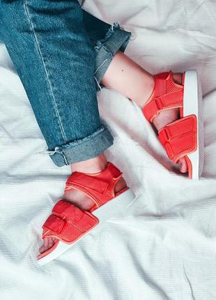 Літні жіночі босоніжки червоні адідас  adidas / летние женские босоножки адидас7 фото