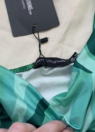 Нова сукня prettylittlething з драпуванням зелена2 фото