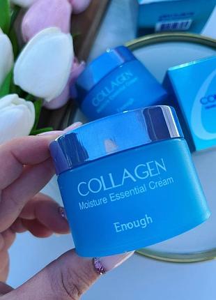 Увлажняющий корейский крем enough для лица с коллагеном collagen