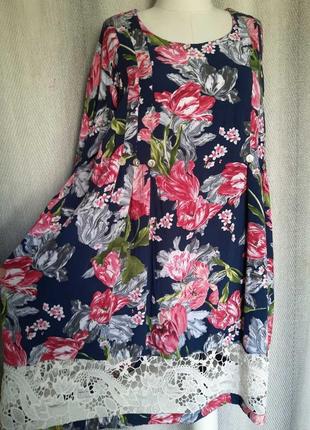 100% віскоза жіноча натуральна віскозна сукня з мереживом в дрібну квітку штапель плаття2 фото