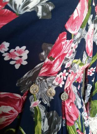 100% вискоза женское натуральное вискозное платье с кружевом в мелкий цветок штапель7 фото