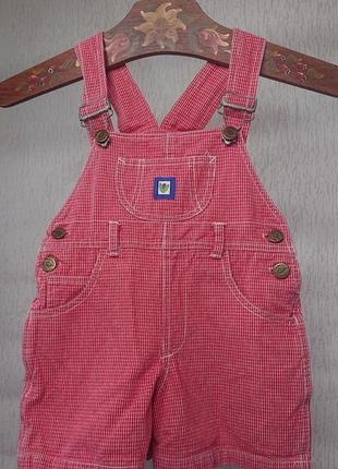 Детский джинсовый винтажный комбинезон шорты