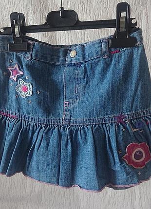 Детская джинсовая юбка 100%хлопок